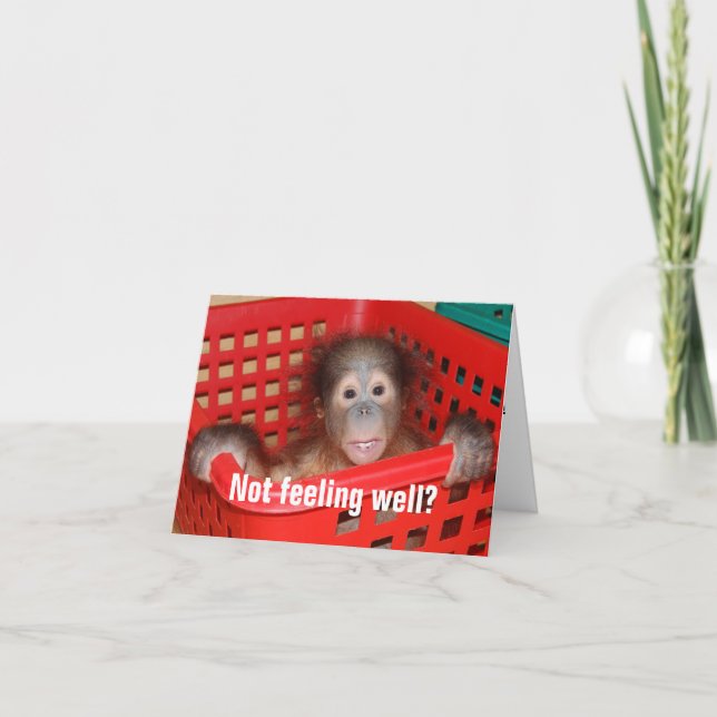 Niedliche Get Well-Card Karte (Vorderseite)