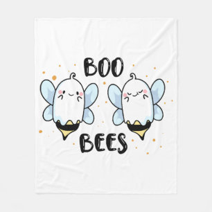 Niedliche Ghost-Boo-Bienen - Witziges Halloween au Fleecedecke