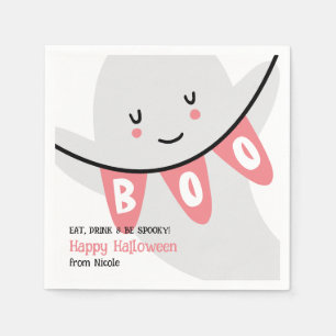 NIEDLICHE GHOST BOO HALLOWEEN KIDS LECKEREI SERVIETTE