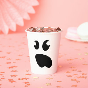 Niedliche Ghost-Gesichtspapier-Becher für Hallowee Pappbecher