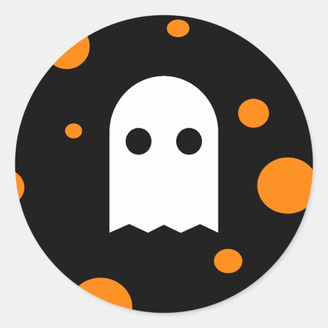 Niedliche Ghost-Halloween-Aufkleber für Kinder Runder Aufkleber (Vorderseite)