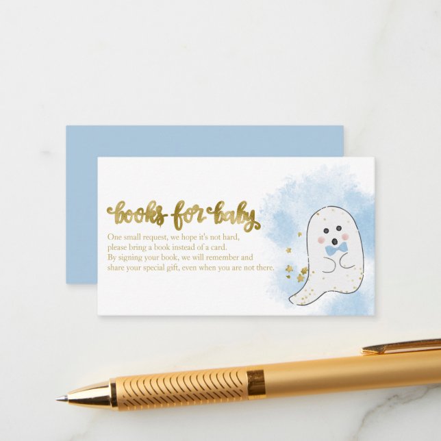 Niedliche Ghost Halloween Kinderduschbücher für Ba Begleitkarte (Vorderseite/Rückseite Beispiel)