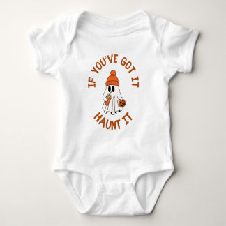 Niedliche Ghost Halloween-Tasche mit Pumpkin-Gewür Baby Strampler
