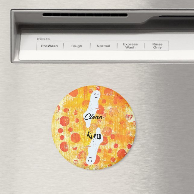 Niedliche Ghost Orange Dots Geschirrspülmagnete Magnet (In Situ (Geschirrspüler))