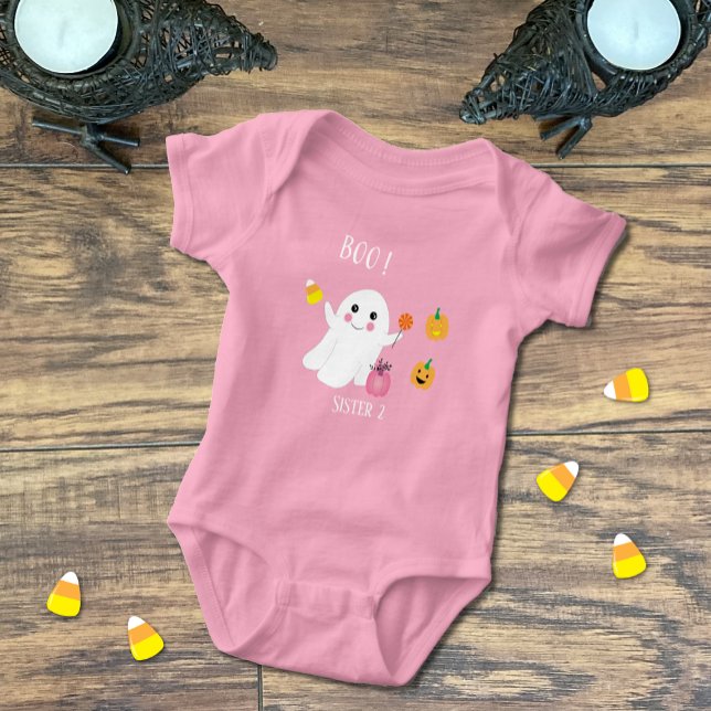 Niedliche Ghost-Schwester 2 Pink Baby Bodysuit Baby Strampler (Von Creator hochgeladen)