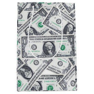 Niedliche GIFT-BAG mit einem Dollar Mittlere Geschenktüte
