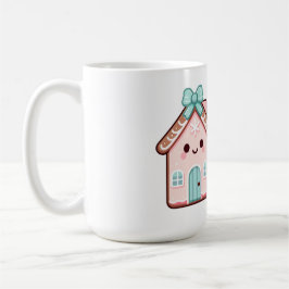 Niedliche Gingerbread Houses Cartoon Illustration Kaffeetasse