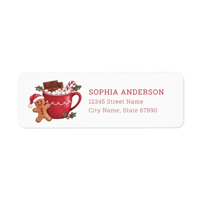 Niedliche Gingerbread Man and Hot Cocoa Address La (Vorne)