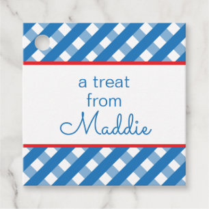 Niedliche Gingham Personalisierte Geschenke oder L Geschenkanhänger