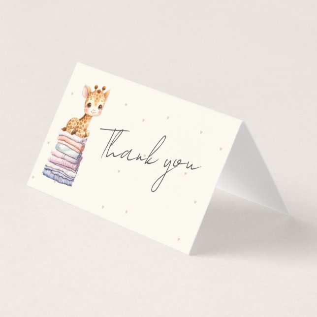 Niedliche Giraffe Baby Danke (Vorderseite)