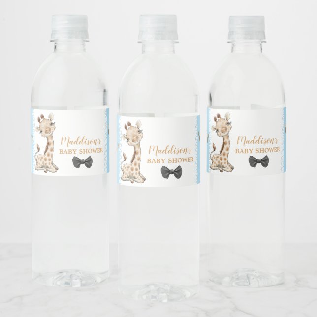 Niedliche Giraffe Babydusche Geburtstag (Flaschen)