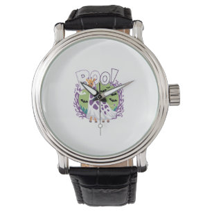 Niedliche Giraffe Boo Ghost Halloween Kostümzoo Lo Armbanduhr
