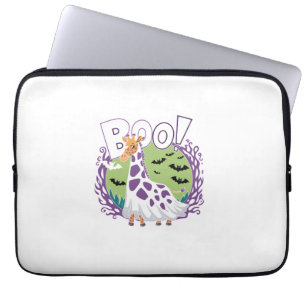Niedliche Giraffe Boo Ghost Halloween Kostümzoo Lo Laptopschutzhülle
