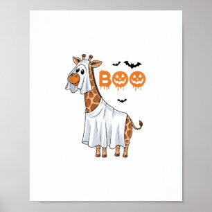 Niedliche Giraffe Boo Halloween Kostüm Zoo Lover _ Poster