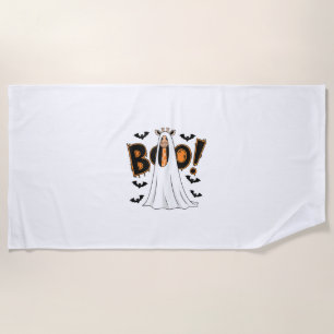 Niedliche Giraffe Boo Halloween Kostüm Zoo Lover _ Strandtuch