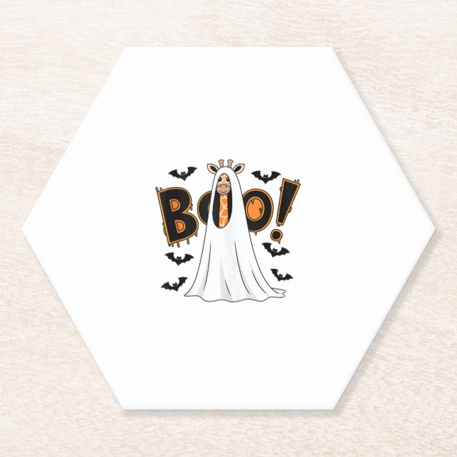 Niedliche Giraffe Boo Halloween Kostüm Zoo Lover _ Untersetzer (Vorderseite)