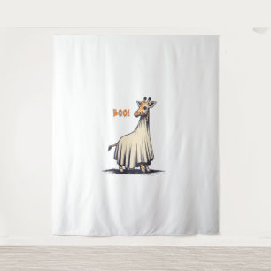 Niedliche Giraffe Boo Halloween Kostümzoo Lover Gi Wandteppich