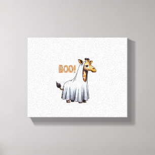 Niedliche Giraffe Boo Halloween Kostümzoo Lover Leinwanddruck