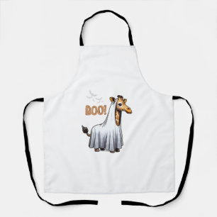 Niedliche Giraffe Boo Halloween Kostümzoo Lover Schürze