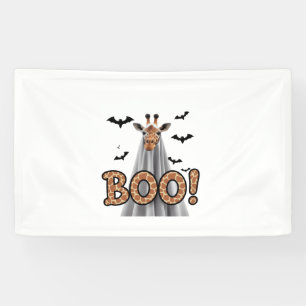 Niedliche Giraffe Boo Halloween Spaß Kostüm Zoo Lo Banner