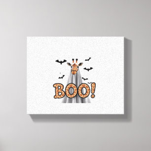 Niedliche Giraffe Boo Halloween Spaß Kostüm Zoo Lo Leinwanddruck