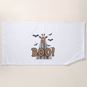 Niedliche Giraffe Boo Halloween Spaß Kostüm Zoo Lo Strandtuch