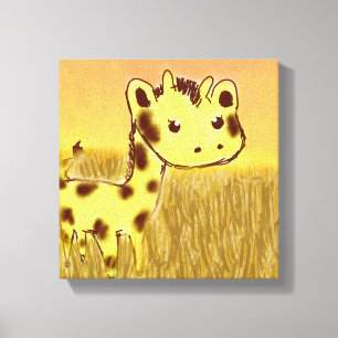 Niedliche Giraffe Canvas Print Leinwanddruck