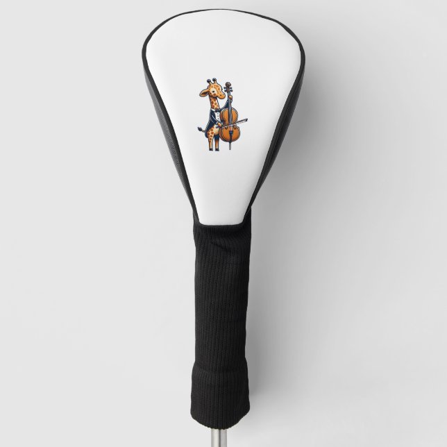 Niedliche Giraffe Cello Giraffen Musikermusik Golf Headcover (Vorderseite)