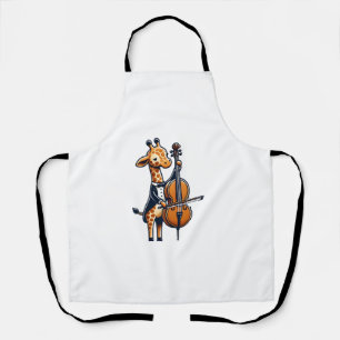 Niedliche Giraffe Cello Giraffen Musikermusik Schürze