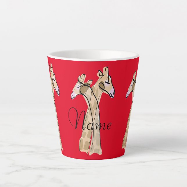 Niedliche Giraffe Couple Thunder_Cove Milchtasse (Vorderseite)