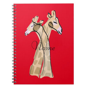 Niedliche Giraffe Couple Thunder_Cove Notizblock