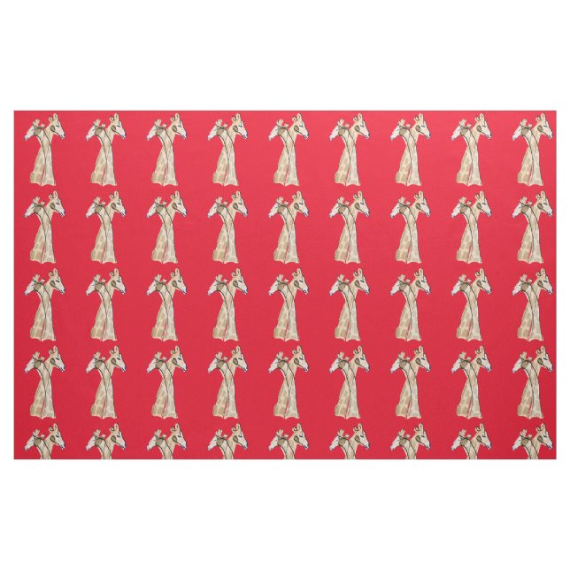 Niedliche Giraffe Couple Thunder_Cove Stoff (Fat Quarter (45,7 x 55,9 cm))