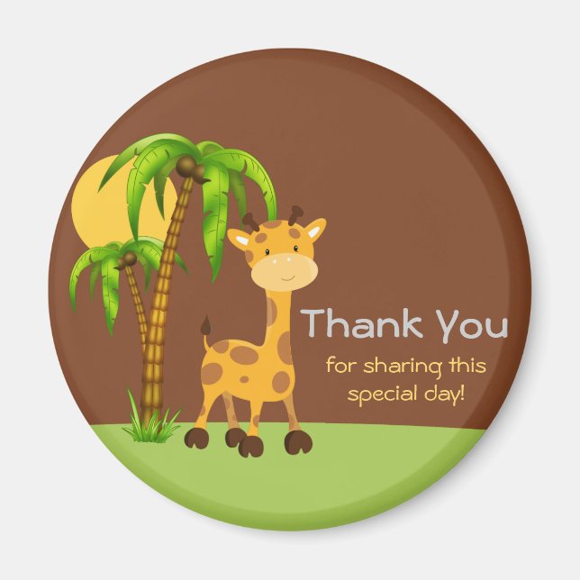 Niedliche Giraffe Danke, Magnet (Vorne)