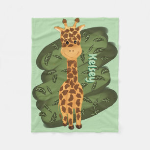 Niedliche Giraffe-Fleece Fleecedecke