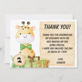 Niedliche Giraffe für Kleinkinder Dankeskarte