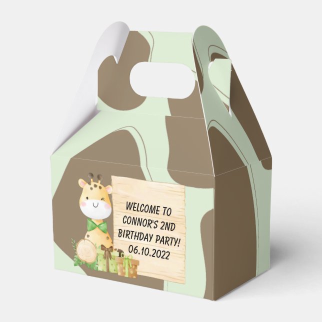 Niedliche Giraffe für Kleinkinder Gefälligkeitsbox Geschenkschachtel (Vorderseite)