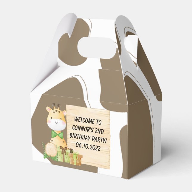 Niedliche Giraffe für Kleinkinder Geschenkschachtel (Vorderseite)