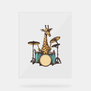 Niedliche Giraffe für Trommler-Giraffen Acrylschild