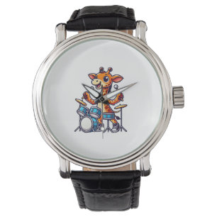 Niedliche Giraffe für Trommler-Giraffen Armbanduhr