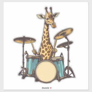 Niedliche Giraffe für Trommler-Giraffen Aufkleber