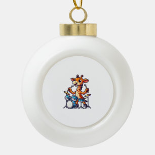 Niedliche Giraffe für Trommler-Giraffen Keramik Kugel-Ornament