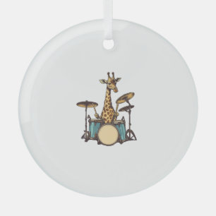 Niedliche Giraffe für Trommler-Giraffen Ornament Aus Glas