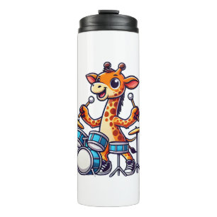 Niedliche Giraffe für Trommler-Giraffen Thermosbecher