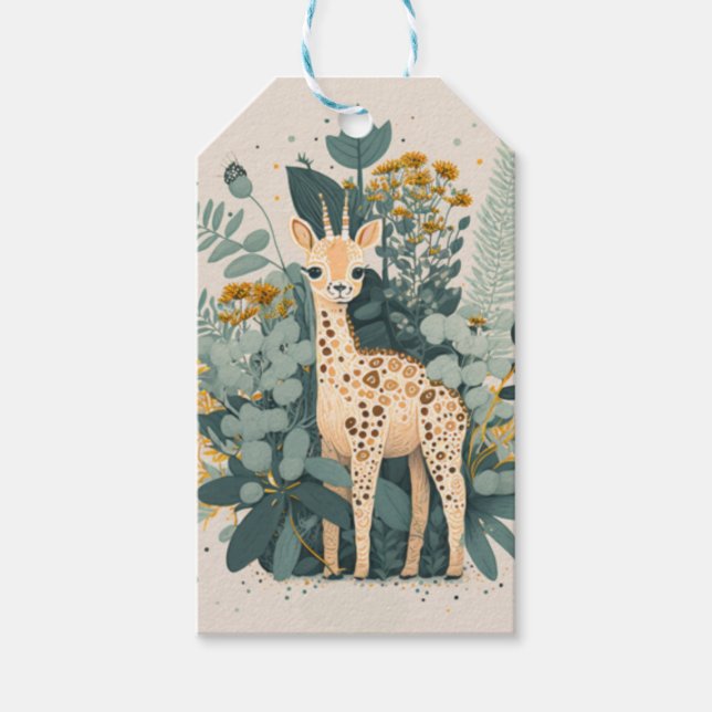 Niedliche Giraffe Geschenkanhänger (Vorderseite)