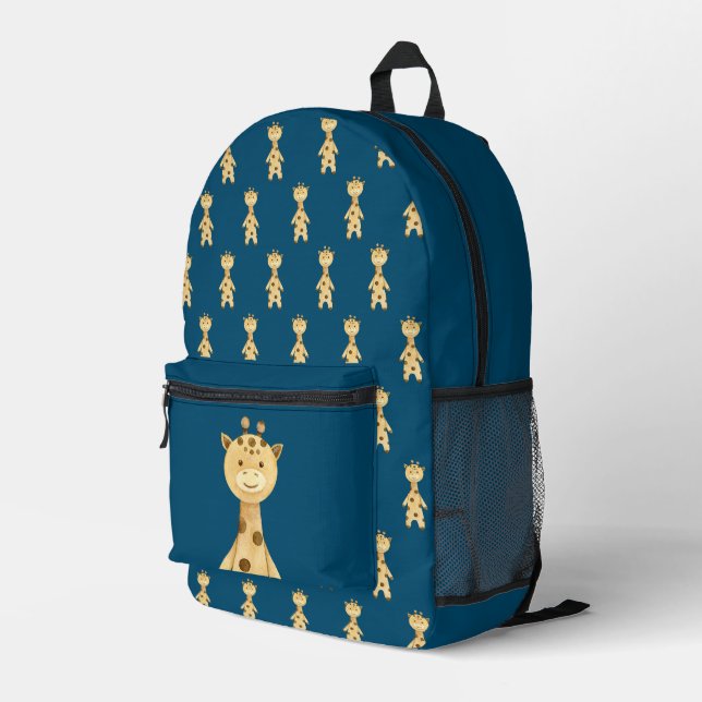 Niedliche Giraffe geschlechtsneutral Bedruckter Rucksack (Rückseitige Ecke Rechts)