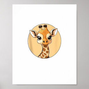 Niedliche Giraffe Gesicht Niedliche Augen Safari S Poster