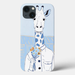 Niedliche Giraffe hellblauer Pop Kunst Case-Mate iPhone Hülle