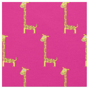 Niedliche Giraffe Kids Baby Kinderzimmer Pink Stoff