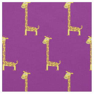 Niedliche Giraffe Kinder Baby Kinderzimmer Lila Stoff