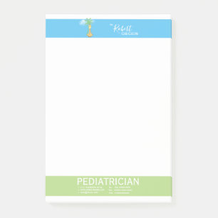 Niedliche Giraffe Kinderarzt / Kinderarzt Post-it Klebezettel